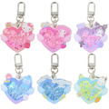 Sanrio 三麗鷗 壓克力亮片流沙鑰匙圈 (愛心翅膀款) Kitty 美樂蒂 大耳狗