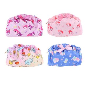 Sanrio 三麗鷗 綁帶式收納包 (荷葉邊滿版款) 雙子星 美樂蒂 酷洛米