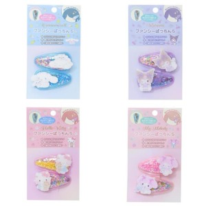 Sanrio 三麗鷗 造型髮夾二入組 (亮片款) Kitty 美樂蒂 酷洛米 大耳狗