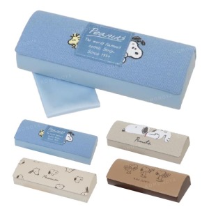 史努比 眼鏡盒附拭鏡布 (動作款)