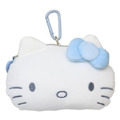 Sanrio 三麗鷗 Hello Kitty 絨毛玩偶伸縮票卡零錢包 (灰藍款)