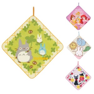 宮崎駿 方形擦手巾 丸真毛巾 龍貓 魔女宅急便 公主 米飛兔