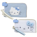 Sanrio 三麗鷗 Hello Kitty L型票卡零錢包 (灰藍款)
