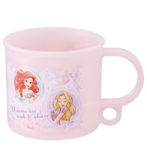 Skater 迪士尼 公主 兒童單耳塑膠杯 200ml KE5AAG (粉圓框款)