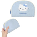 Sanrio 三麗鷗 Hello Kitty 尼龍半圓化妝包 (灰藍款)_2