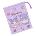 Skater Sanrio 三麗鷗 酷洛米 束口收納袋 KB63 (紫蝴蝶結款)