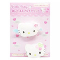 Sanrio 三麗鷗 Hello Kitty 絨毛造型髮夾 兩入組 (澀谷辣妹)_3
