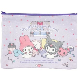 Sanrio 三麗鷗 美樂蒂&酷洛米 扁平收納包 (睡帽款)