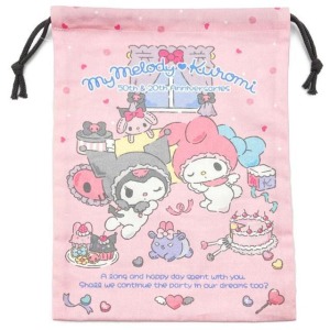 Sanrio 三麗鷗 美樂蒂&酷洛米 束口收納包 (睡帽款)