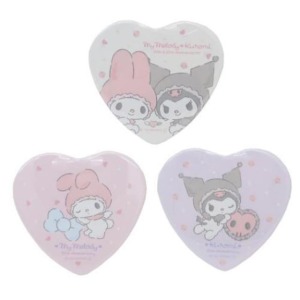 Sanrio 三麗鷗 美樂蒂&酷洛米 心型徽章別針 三入組 (睡帽款)