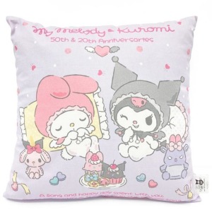 Sanrio 三麗鷗 美樂蒂&酷洛米 方形抱枕 (睡帽款)