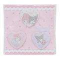 Sanrio 三麗鷗 美樂蒂&酷洛米 心型徽章別針 三入組 (睡帽款)_1