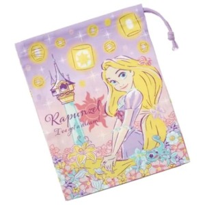 Skater 迪士尼 長髮公主 束口收納袋 KB63 (紫天燈款)