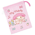 Skater Sanrio 三麗鷗 美樂蒂 束口收納袋 KB63 (粉蝴蝶結款)