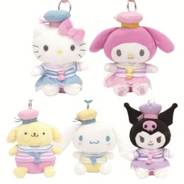 【限購】Sanrio 三麗鷗 絨毛玩偶吊飾 (水手服) Kitty 美樂蒂 布丁狗