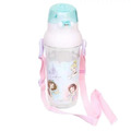 Skater 迪士尼公主 兒童直飲彈蓋透明水壺 480ml PSB5TRC (粉綠圓框)_1