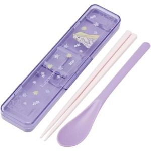 Skater 迪士尼 長髮公主 盒裝兩件式餐具組 CCS3SAAG (紫天燈款)