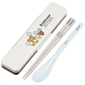 Skater 拉拉熊 盒裝兩件式餐具組 CCS3SAAG (白汽球款)