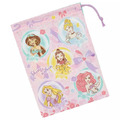 Skater 迪士尼公主 束口收納袋 KB63 (粉圓框款)