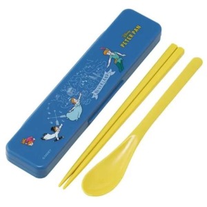 Skater 迪士尼 彼得潘 盒裝兩件式餐具組 CCS3SAAG (藍飛行款)