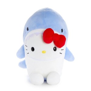 【限購】Sanrio 三麗鷗 Hello Kitty 絨毛玩偶娃娃 10吋 (鯊魚裝)