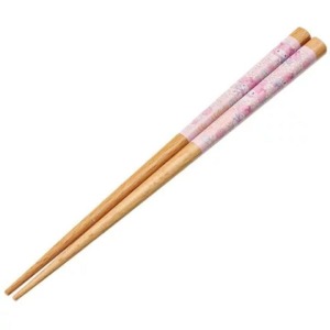 Skater Sanrio 三麗鷗 美樂蒂 天然木筷 18cm (粉花朵款)