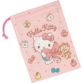Skater Sanrio 三麗鷗 Hello Kitty 束口收納袋 KB63 (粉蝴蝶結款)_1