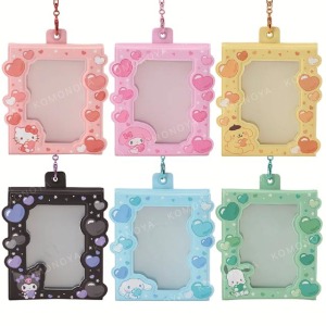 ▲新品特價▲Sanrio 三麗鷗 造型拍立得小卡收納套鑰匙圈 (愛心 偶像應援) Kitty 美樂蒂