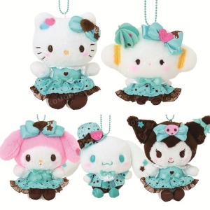 【限購】Sanrio 三麗鷗 絨毛玩偶吊飾 (薄荷巧克力) Kitty 美樂蒂 小麥粉