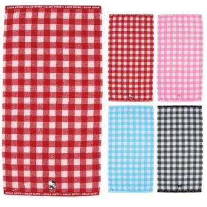 Sanrio 三麗鷗 x 今治毛巾 棉質大浴巾 60x120cm (格紋款) Kitty 美樂蒂