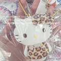 Sanrio 三麗鷗 絨毛造型零錢包吊飾 (豹紋款) Kitty 美樂蒂 大耳狗 酷洛米_3