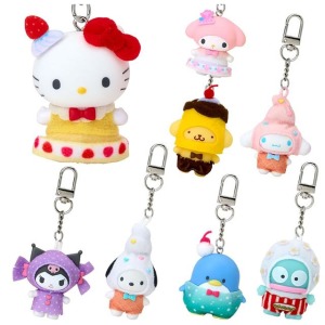 ▲新品特價▲ Sanrio 三麗鷗大集合 造型鑰匙圈 全套8入盲盒 (糖果甜點大禮包)