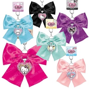 Sanrio 三麗鷗 蝴蝶結吊飾鑰匙圈 (愛心款) Kitty 美樂蒂 酷洛米 大耳狗