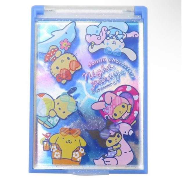 Sanrio 三麗鷗 大集合 隨身兩用鏡 (黑皮戲水款)