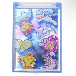 Sanrio 三麗鷗 大集合 隨身兩用鏡 (黑皮戲水款)