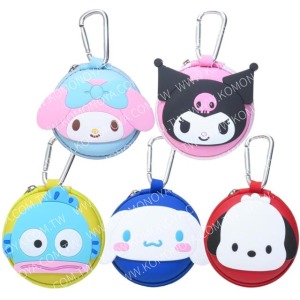 Sanrio 三麗鷗 硬殼耳機包 附扣環 (小圓款)美樂蒂 酷洛米 大耳狗 帕恰狗