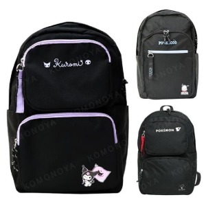 Sanrio 三麗鷗 尼龍雙層後背包 23L (黑姓名款)酷洛米 大耳狗 寶可夢