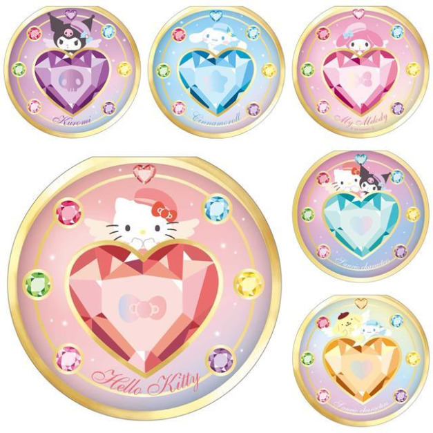 Sanrio 三麗鷗 粉餅造型Memo紙 80枚入 (魔法珠寶) Kitty 美樂蒂 酷洛米