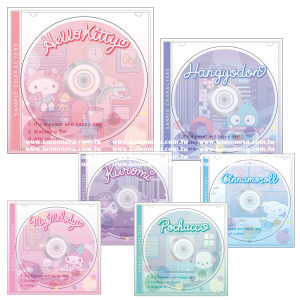 Sanrio 三麗鷗 造型便條紙 80枚入 (CD造型) Kitty 美樂蒂 酷洛米 大耳狗 帕恰狗