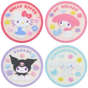 Sanrio 三麗鷗 圓形橡膠杯墊 (糖果款) Kitty 美樂蒂 酷洛米 大耳狗