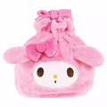 Sanrio 三麗鷗 底部加寬絨毛造型束口袋 (大臉款) Kitty 美樂蒂 酷洛米 布丁狗 大耳狗_4