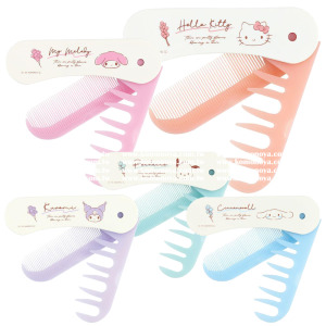 Sanrio 三麗鷗 兩用折疊梳 (花卉款) Kitty 美樂蒂 酷洛米 大耳狗 帕恰狗