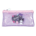 Sanrio 三麗鷗 拉鏈透明扁平筆袋 (亮片款) Kitty 美樂蒂 酷洛米 布丁狗 大耳狗 帕恰狗_2