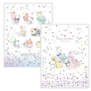 Sanrio 三麗鷗 A4 雙開式口袋資料夾 (甜點款)