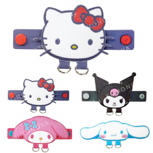 Sanrio 三麗鷗 PVC造型背帶鑰匙扣環 包掛 (大臉款) Kitty 大耳狗 美樂蒂