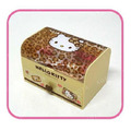 Sanrio 三麗鷗 Hello Kitty 透明棚蓋收納盒 (黑皮/豹紋款)_4