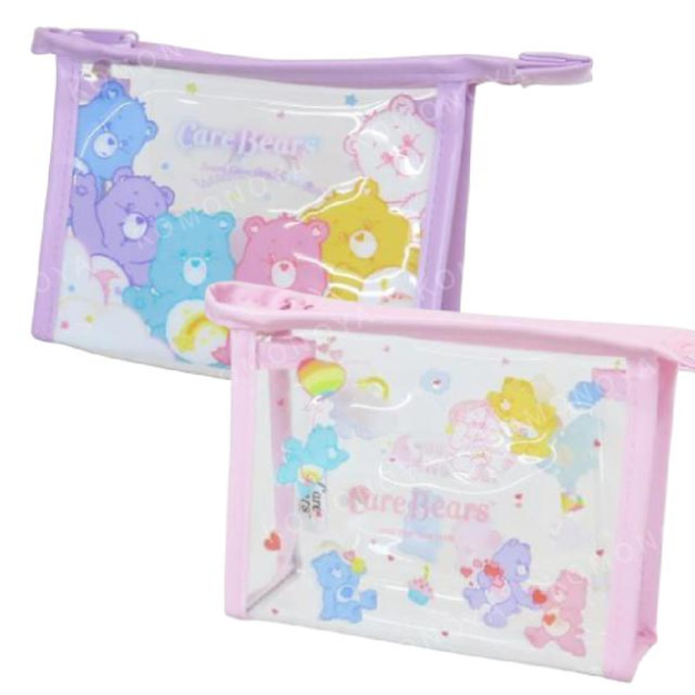 CareBears彩虹熊 透明三角拉鍊化妝包