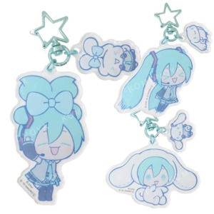 Sanrio 三麗鷗 大耳狗 x 初音未來 壓克力造型鑰匙圈