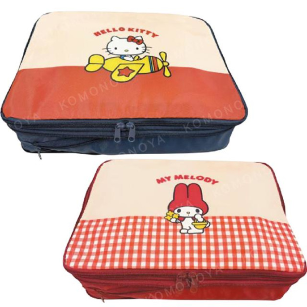 Sanrio 三麗鷗 衣物壓縮旅行收納包 L (復古系列) Kitty 美樂蒂