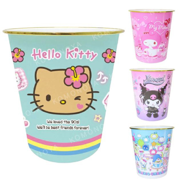 Sanrio 三麗鷗 圓形無蓋垃圾桶 (角色款) Kitty 美樂蒂 酷洛米